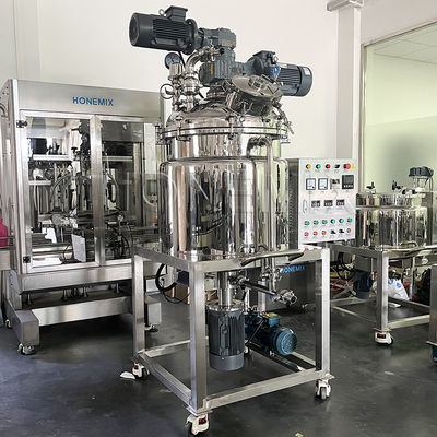 Máy pha trộn Cream Vacuum Emulsifier Máy pha trộn hai chiều Động cơ ngang