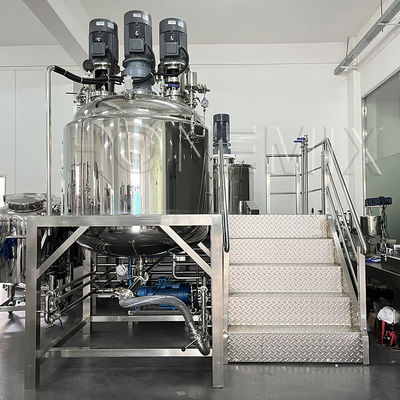 Máy làm kem đánh răng 1000L Máy pha trộn pha trộn chân không cố định 5.5KW