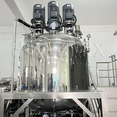 Máy làm kem đánh răng 1000L Máy pha trộn pha trộn chân không cố định 5.5KW