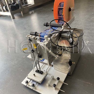 Máy dán nhãn dán bán tự động 100W Ứng dụng nhãn chai phẳng