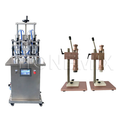 Dòng đổ nước hoa chân không Bốn đầu Máy nghiền chai nước hoa thủ công