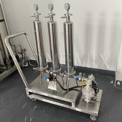 Máy làm nước hoa lỏng Bộ lọc nước hoa ba giai đoạn thép không gỉ