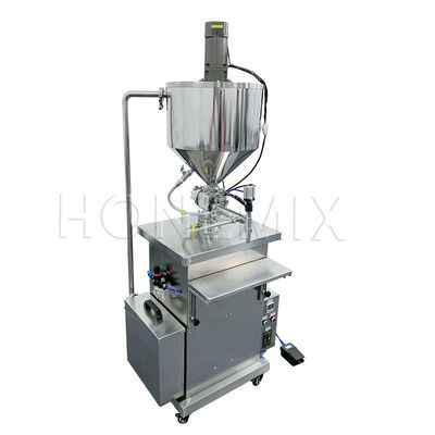 Thiết bị làm đầy sáp mỹ phẩm bình kem chai máy làm đầy sưởi ấm với máy trộn