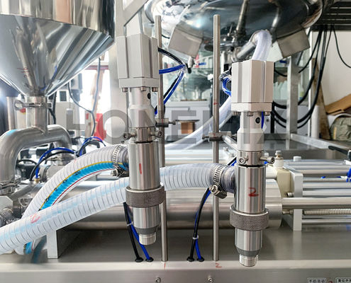 Máy nạp chất tẩy rửa Gel dọc 2 vòi máy nạp bán tự động