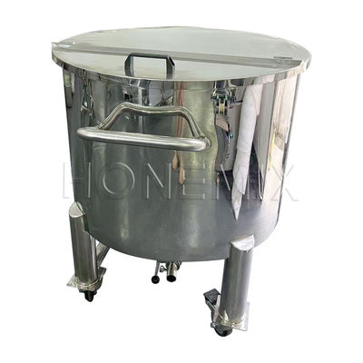 Sanitary RO Nhà máy xử lý nước bể thép không gỉ bể lưu trữ nửa nắp mở