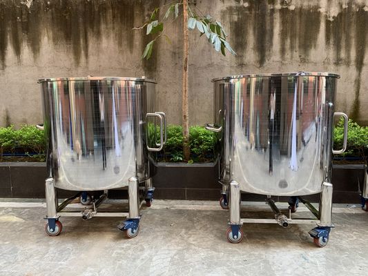 Sanitary RO Nhà máy xử lý nước bể thép không gỉ bể lưu trữ nửa nắp mở