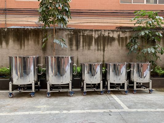 Sanitary RO Nhà máy xử lý nước bể thép không gỉ bể lưu trữ nửa nắp mở